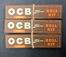 OCB Virgin  Slim Roll Kit incl. Paper/Tips/Rolling Tray (3 Pack)