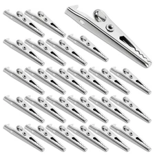 25 Pcs Metal Alligator Clip Spring Clamps, 35mm Small Metal Alligator Clips A...