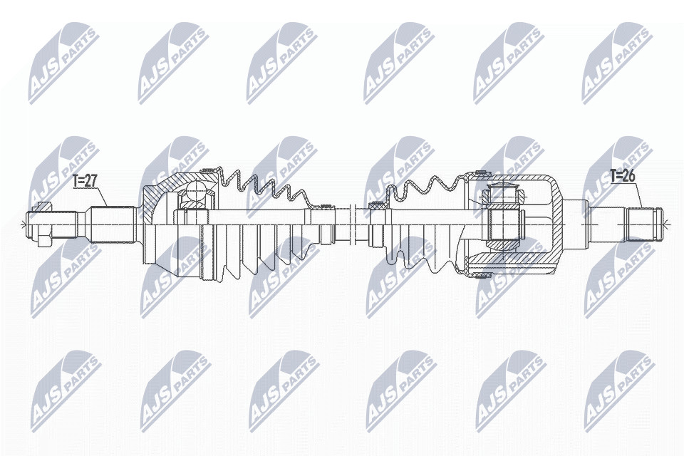 NTY OE NPW-FR-109 Drive Shaft for FORD