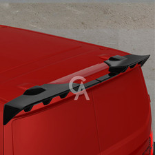 Für Ford Transit Custom MK2 Glanz Schwarz Heck Scheunentür Flicked Spoiler V2 24+