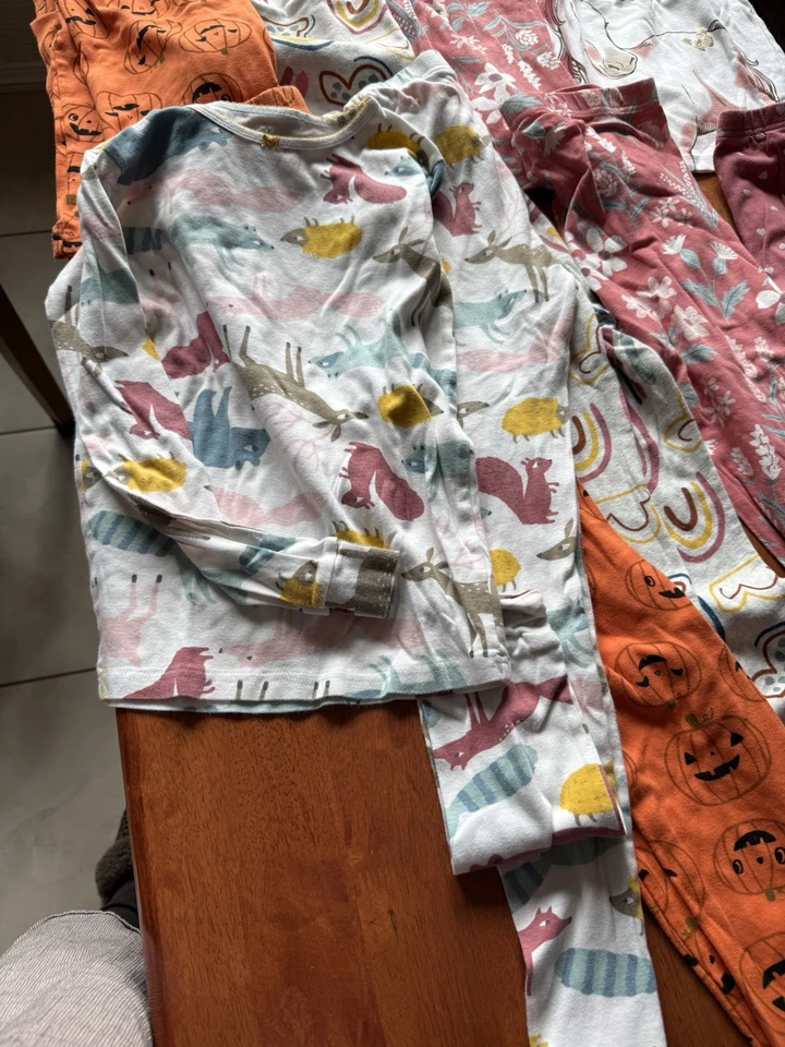 Big LOT 5 Carter Kid Boy girl Cotton PJ Halloween Sets fall winter  Size 14 /14A - Image 2 of 4