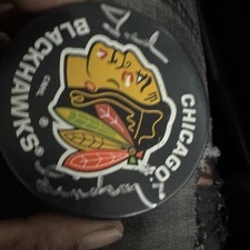 Chicago Blackhawks Ted Lindsay  Signed Original NHL Hockey Puck