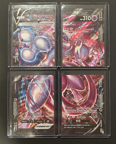 Mewtwo V-UNION Holo Promo 4-Card Set SWSH159-162 SWSH Promo