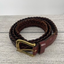 Women's Braided Leather Belt - Brown