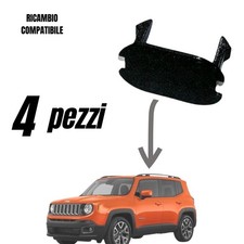 4 Tappi Barra Portapacchi Tetto Jeep Renegade [2014+] Ricambio compatibile Nero