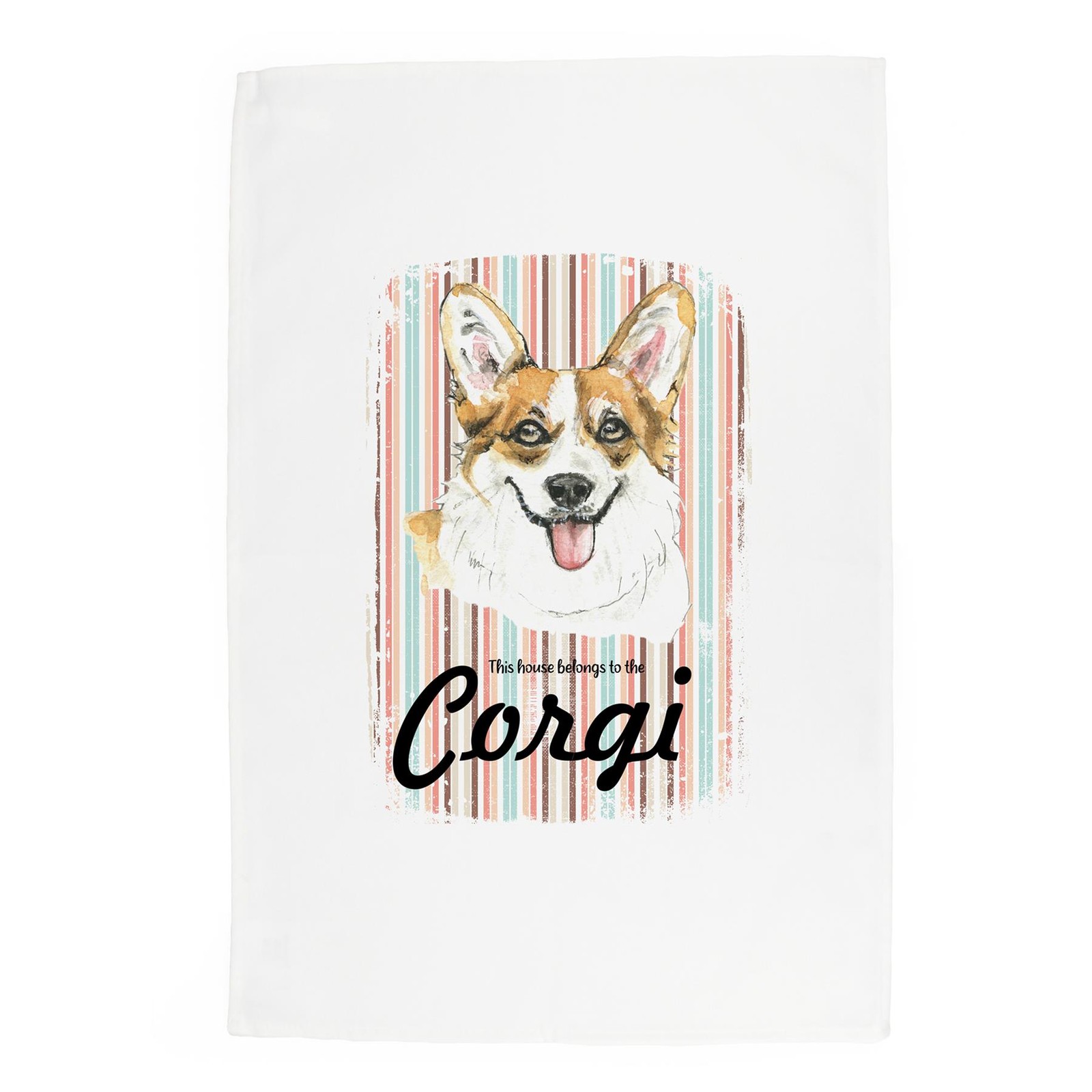 Corgi Tea Towel - Novelty Dog Themed Gift Kitchen Linen/Dish Cloth