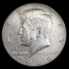 40% Silver 1966  Kennedy Half Dollar - F25C