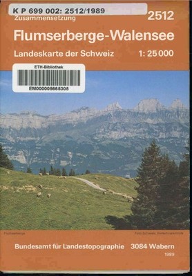 Flumserberge-Walensee. Zusammensetzung. Landeskarte der Schweiz. Scale: 1:25000.