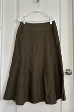 Talbots VTG 6p Irish Linen Midi Skirt Quiet Luxury Old Money Dark Academia