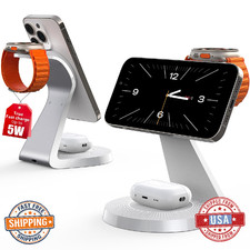 Apple 3-in-1 Wireless Mag-Safe Charger Stand iPhone AirPods iWatch Fast Charging