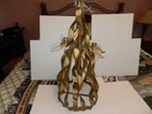 Vintage Gold Metal Candelabra Christmas Tree 5 Candle Holder Centerpiece — photo 3