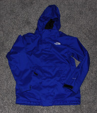 North Face DryVent Jacket Youth Blue Hooded Rain Size 10/12 Excellent