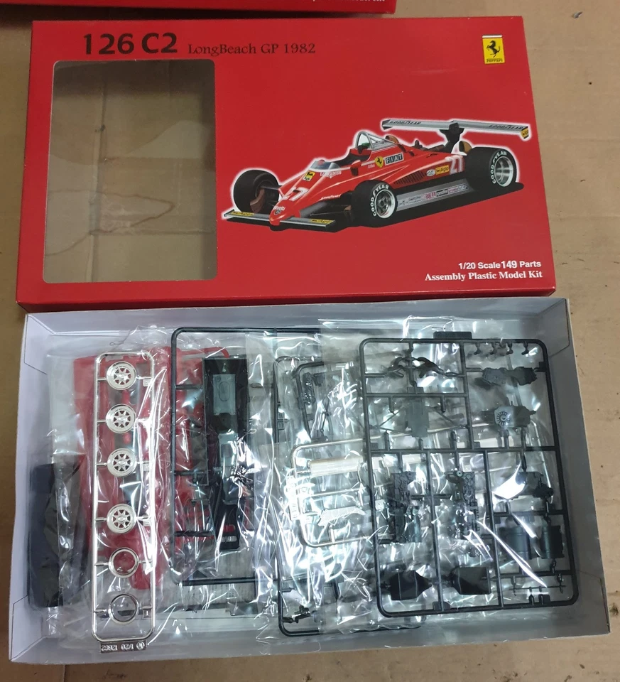 Fujimi  1/20 Ferrari 126 C2 Long Beach GP 1982   - raro -  NUOVO - Immagine 3 di 3