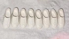 Vintage Lot 4 Pairs Mod Barbie Skipper Doll  White Soft Tennis Shoes  NOmark Clo