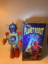 Planet Robot Tin Wind Up, 3 color Great looking design Not normal square robot 