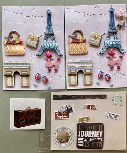 Scrapbook Bundle PARIS Theme Paper, Stickers, Die-Cuts Recollections, Do-Jiggies - Picture 12 of 12