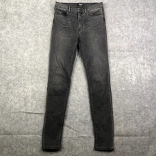 HUDSON Barbara High Waist Super Skinny Jean Faded Black Womens 28
