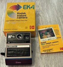 Vintage 1976 Kodak EK4 Instant Camera W/ Original Box  Manual USA Untested