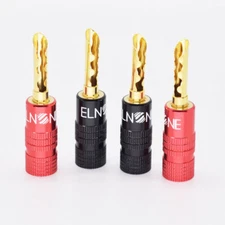 24pcs ELNONE Gold Plated Audio BFA Banana Plug Speaker Cable Connectors Screws