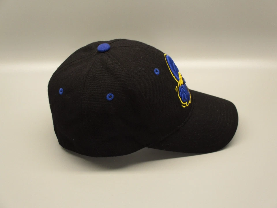 Youdee Mascot Hat Cap Fitted Mens 7 Black Blue Delaware Fighting Blue Hen Zephyr - Image 2 of 4
