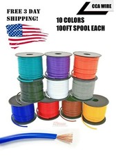 16 GAUGE PRIMARY WIRE 10 PACK COLORS CCA COPPER CLAD ALUMINIUM 100FT EACH