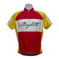 Canari Red Bicyclette Cycling Adult M Jersey Unisex Short Sleeve Bike Top