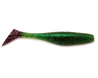 Jenzi River Shad USA-Bass Rubber Bait Shiny Green Gray Perchfish