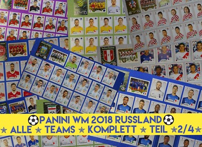 Panini WM 2018 Russland    Alle Teams Komplett !!   Teil 2/4    zum aussuchen  