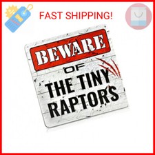 Bigtime Signs Tiny Raptors Chicken Decor 12" x12''- Chicken Yard Decorations Chi