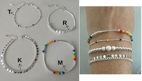 Bracelet Jonc Entrouvert Plaqué Argent Motif Tressé - Neuf Avec étiquettes