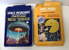 Vintage Atari 2600 Pac-man & Space Invaders Games