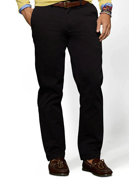 Polo Ralph Lauren Men's Classic Fit Flat Front Chino Pants Black