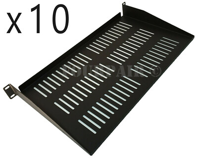 Relay Storage Shelf 10 Pack 1 Space Vented Cantilever Relay Rack Mount Server Shelf 19
