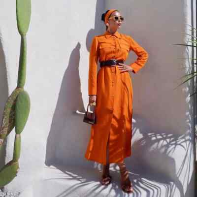 boatneck linen dress Navy blue and burgundy 1920s drop waist linen dress with a boat neck main image 1