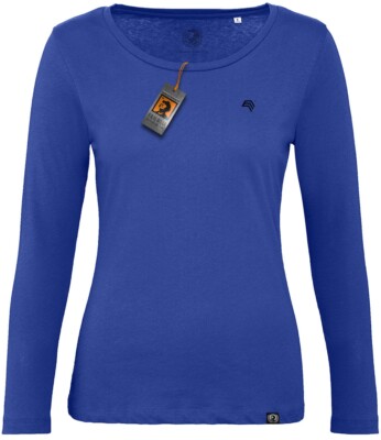 BAC TW071 Damen Bio Langarmshirt Longsleeve T-Shirt Organic COMPANIEER Blau ...