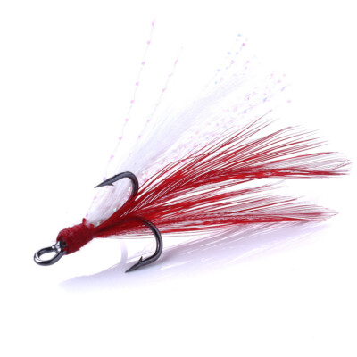 1000 Hameçons Triples Extra-forts GT 9650TR Rouge - Taille 4, Pour Pêche En Eau Douce Et Mer