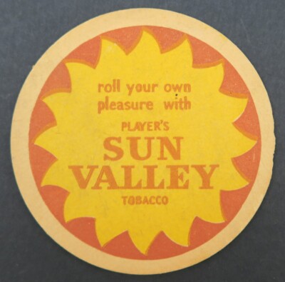 Antique SUN VALLEY Tobacco Beermat Coaster Beer Deckel 13 Beer Saucer