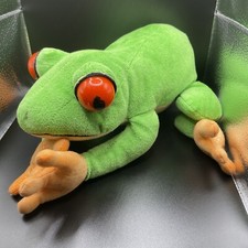 Aurora Flopsies Plush Spotted Green Frog 12" Tree Frog Stuffed Toy