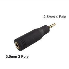1x 2.5mm 4 Pole Male Stereo To 3.5mm 1/8" 3 Pole Female Audio Adapter Converter