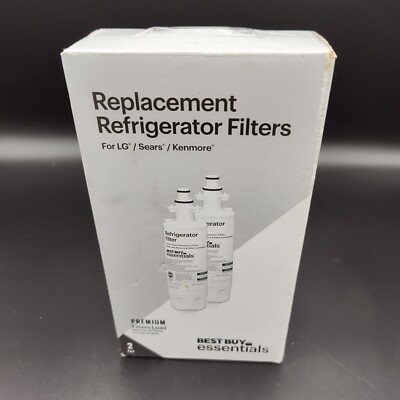 Best Buy Essentials NSF 42/53 Refrigerator Water Filter for LG/Kenmore - 2 Pack
