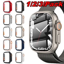 For Apple Watch Series 40/45mm 44/41mm Case iWatch 9/8/SE Screen Protector Cover