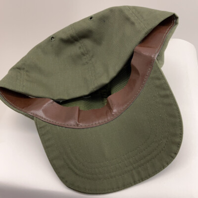 個人装備 1970s Military HAT Vintage 1960s 1970s Hot Weather Patrol Cap Olive Green Size 7 1/8