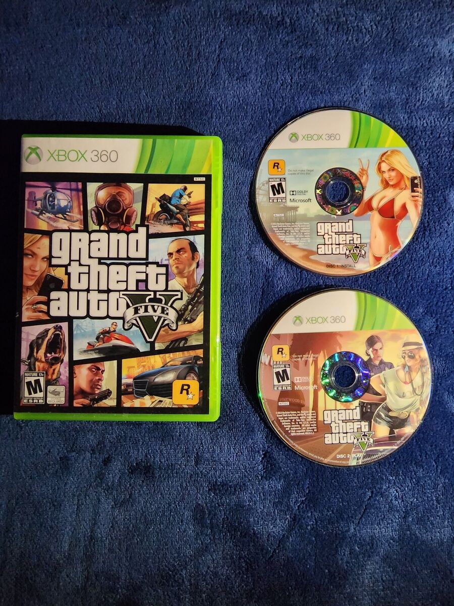 Grand Theft Auto V Xbox 360 GTA 5 Disc 2 Play Only Tested