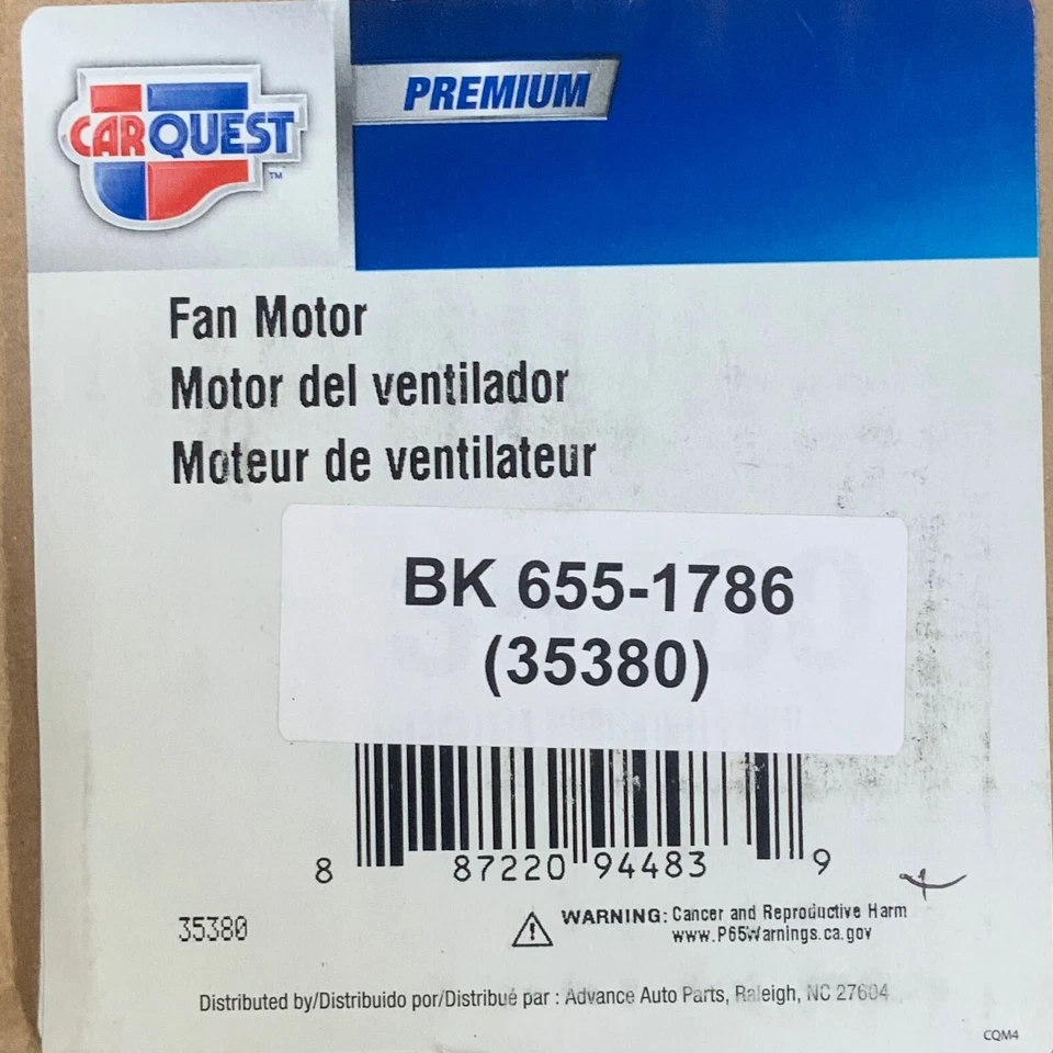 Motor ventilador refrigeración motor CarQuest 35380 Foto 2 de 2