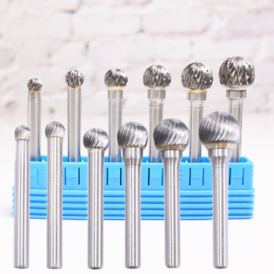 Ball Head Tungsten Carbide Burs Metal wood Burr Die Grinder bits 1/8'' 1/4'' 1pc