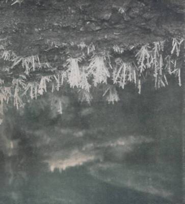 Ice Crystals on the Roof of a Cave at the Head of the Alph River c- Old Photo