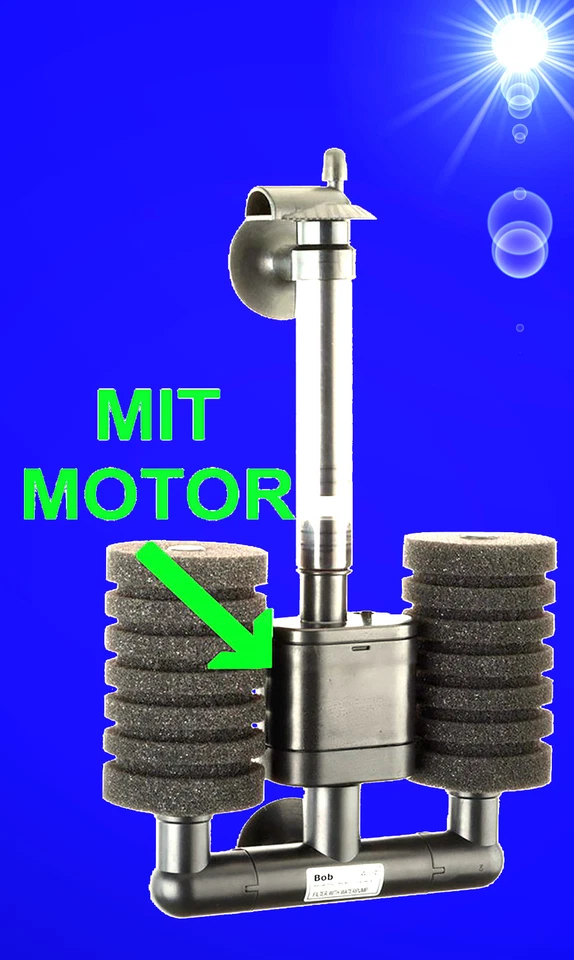EUROPET ❤️ BIO MOTOR SCHWAMMFILTER ❤️ Innenfilter Pumpe Aquarium Zubehör Garnelen (816)