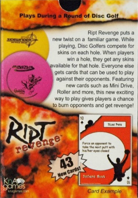 Ript Revenge Disc Golf Card Game