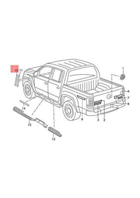Genuine VW Amarok 2HA 2HB S1B S6B Trim Foil For Door Window Frame 