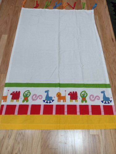 IKEA Curtain Barnslig Djur Kid Monkeys Lions Camels Animals Red One Panel 